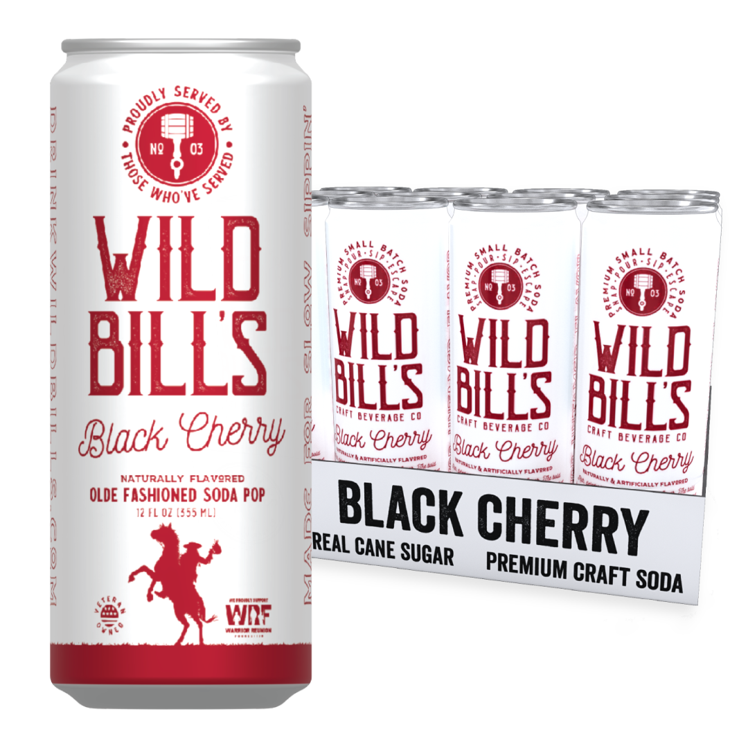 Black Cherry Soda | Premium Cane Sugar Pop | Fruity Flavor (12