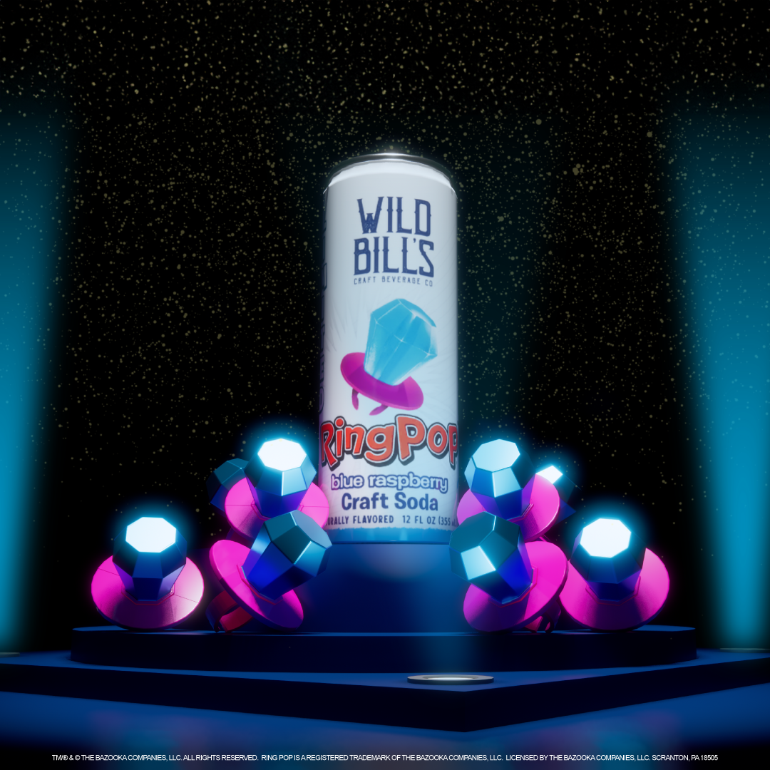 Blue Raspberry Ring Pop | Premium Cane Sugar Soda Pop | Fruity Flavor ...