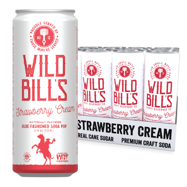 big bill strawberry seed Wild Bill's Strawberry Cream Soda (12 Cans) Premium Cane Sugar Pop – Wild Bill's Craft Beverage Co