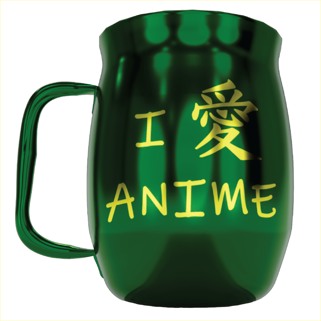 Metallic Green I Love Anime Insulated Double Barrel
